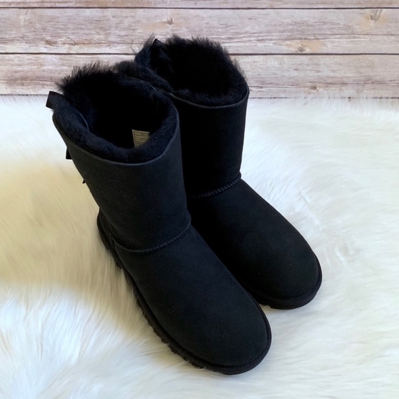 UGG Black Bailey Bow II Boots - Picture 6 of 8